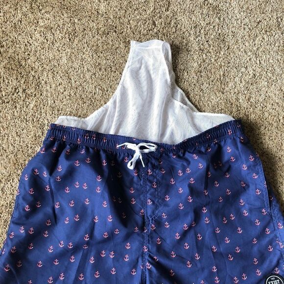 Exist Swim Men’s Navy Anchor Print Swim Trunks Size 3XL - Picture 6 of 8